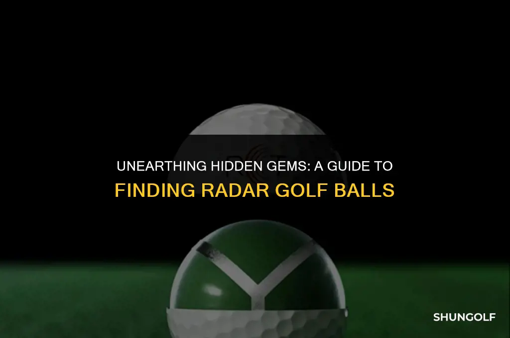 how to find radar golf balls
