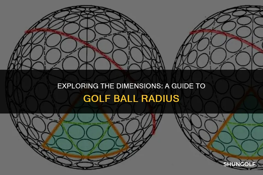 how to find radius of a golf ball