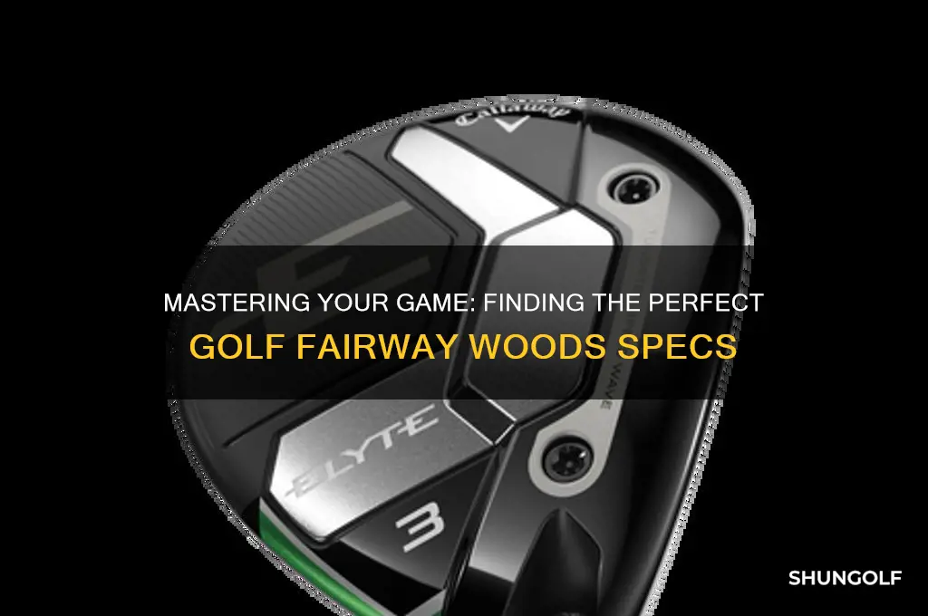 how to find specs for golf fairway woods