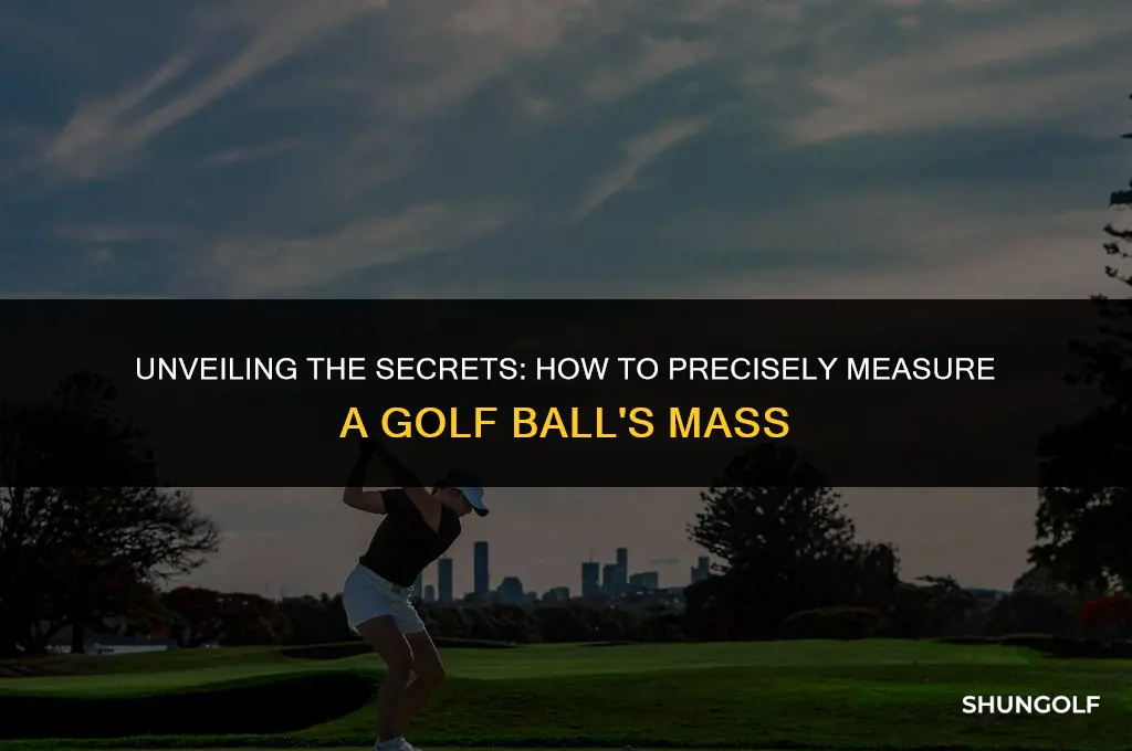 how to find the mass of a golf ball