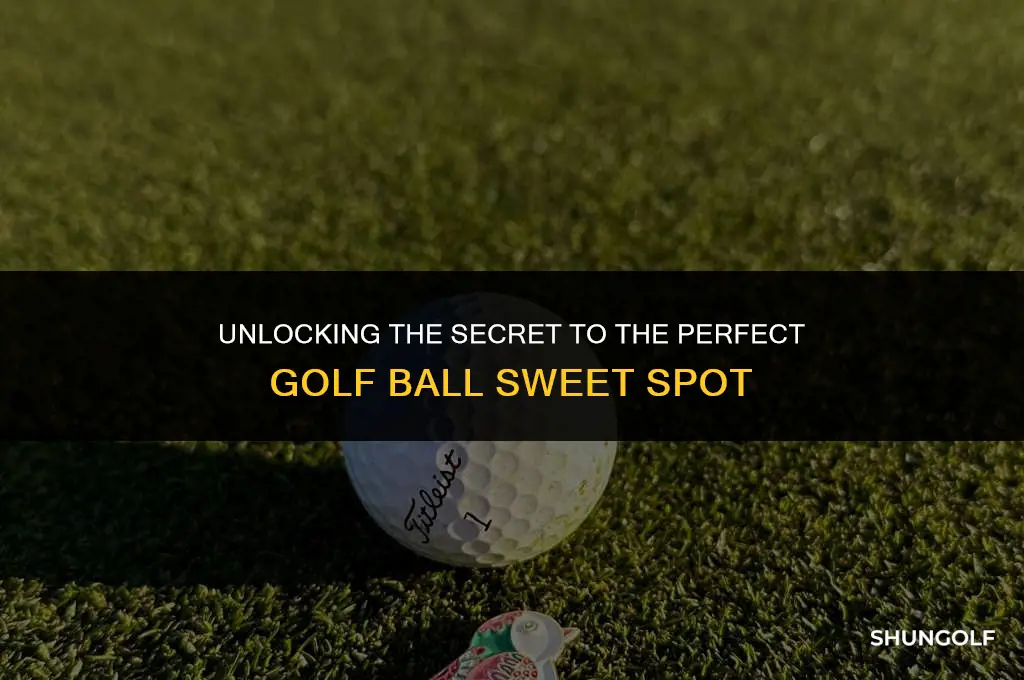 how to find the sweet post on a golf ball