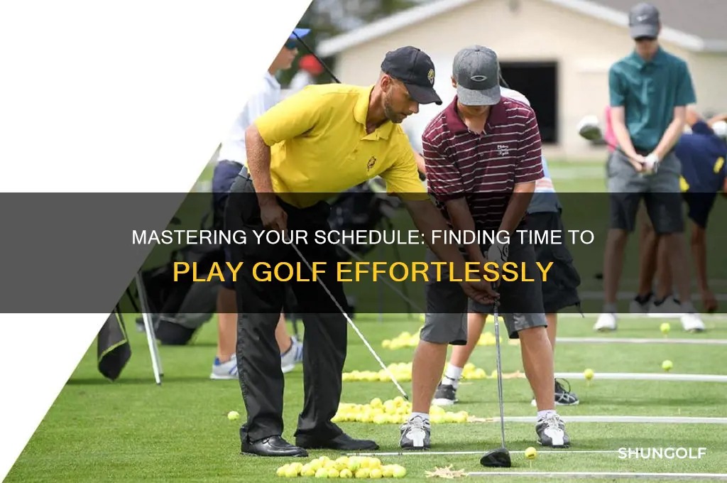how to find time to play golf