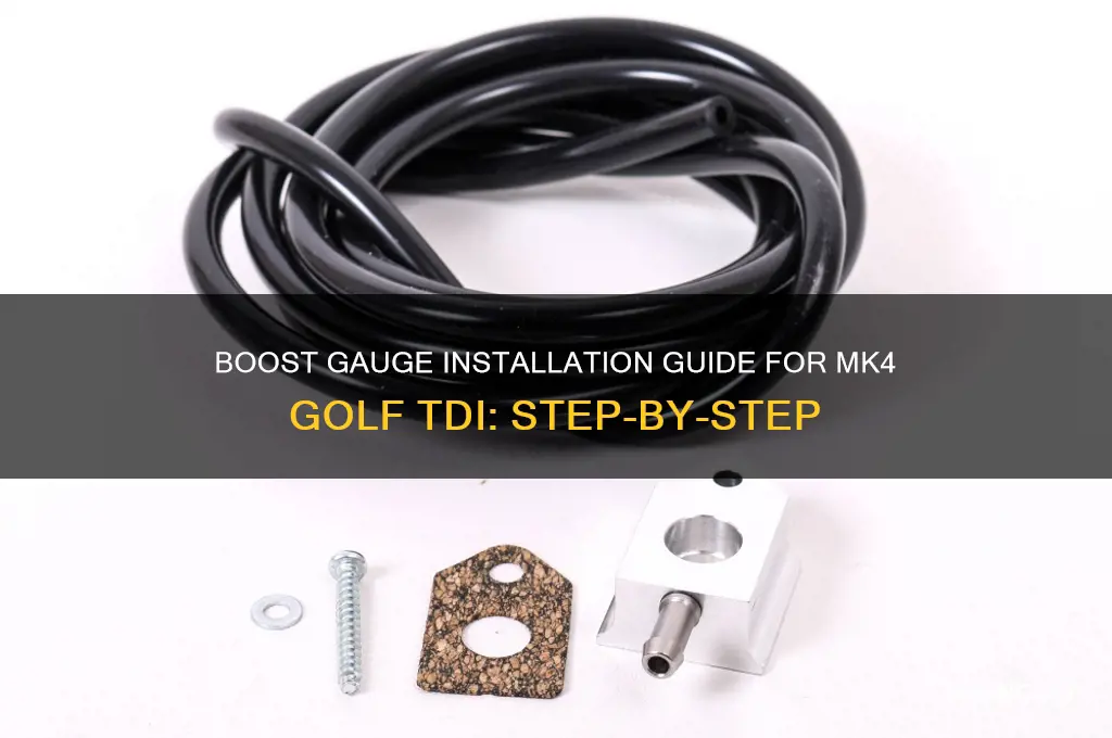 how to fit a boost gauge mk4 golf tdi