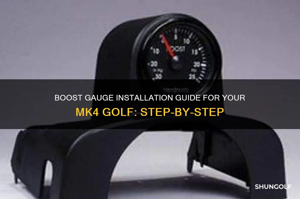 how to fit a boost gauge mk4 golf