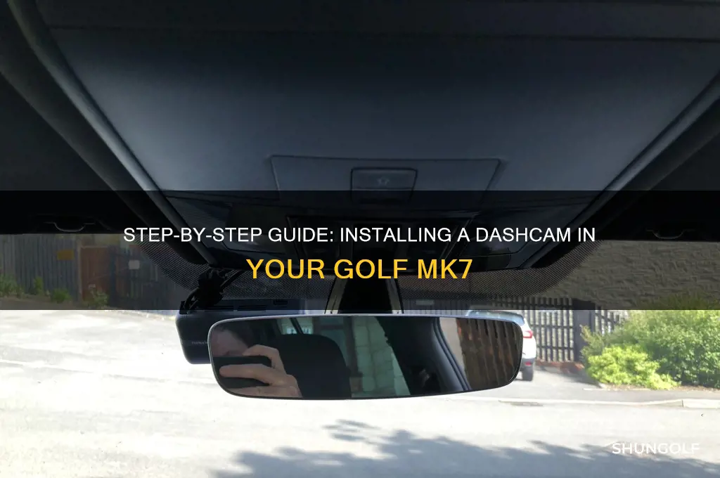 how to fit a dashcam to a golf mk7