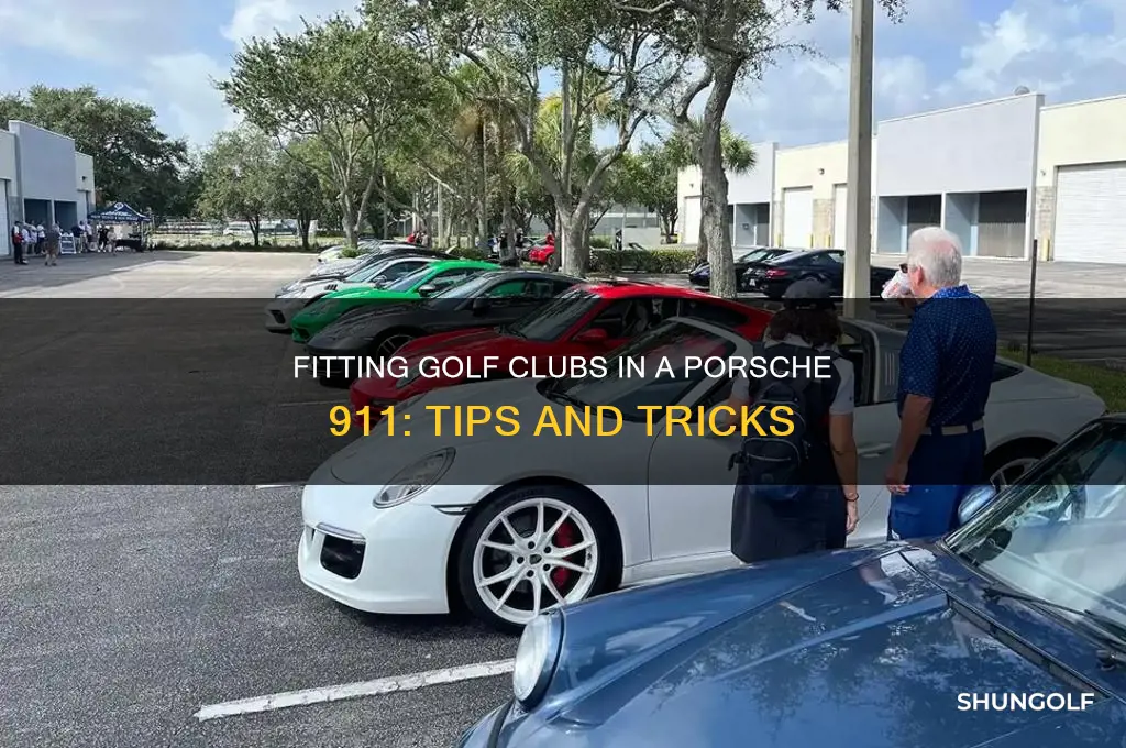 how to fit golf clubs in a porsche 911