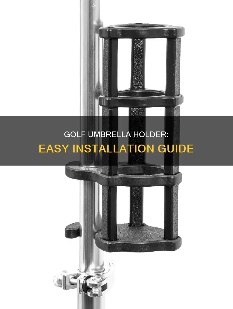 how to fit golf umbrella holder