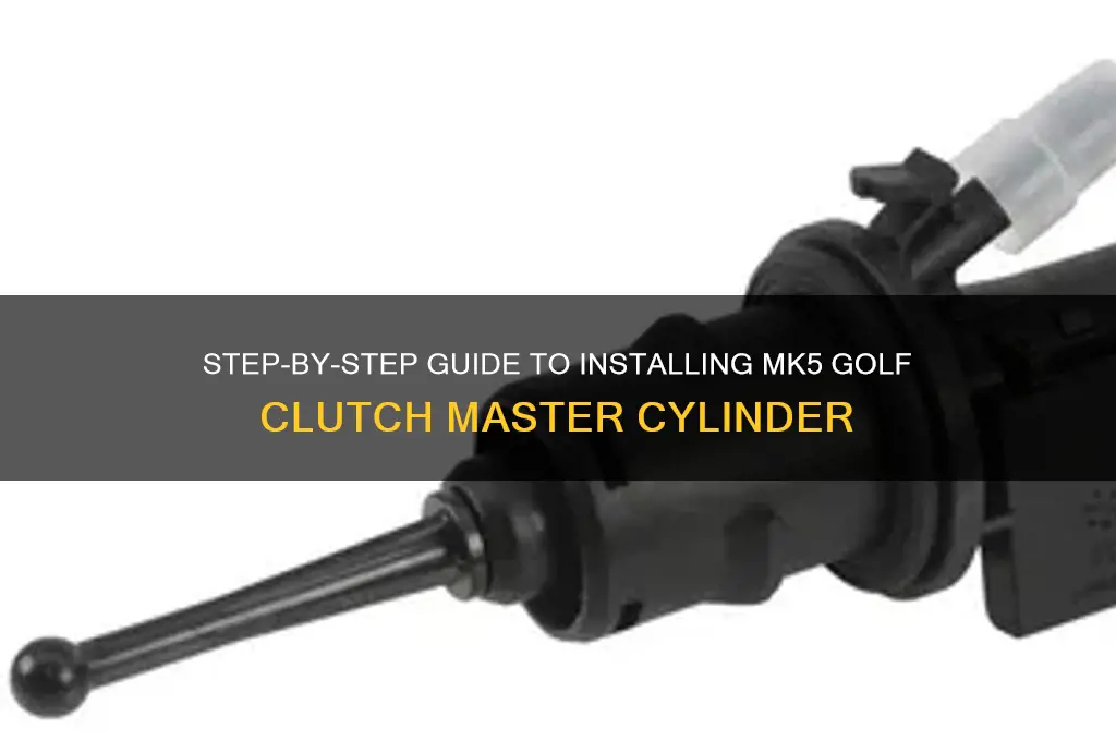 how to fit mk5 golf clutch master cylinder