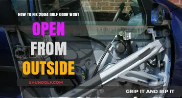 Fixing Your 2004 Golf Door: Outside Access Troubleshooting Guide