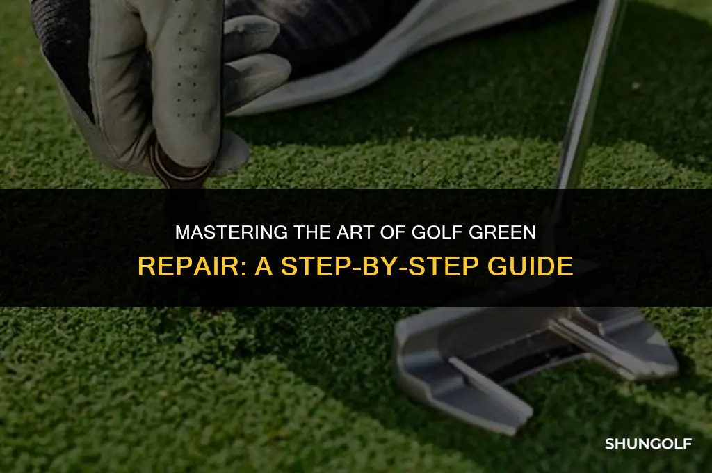 how to fix a ball mark on a golf green
