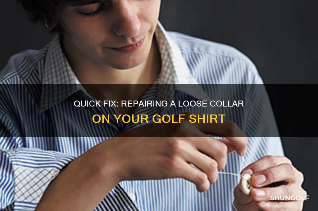 how to fix a collar on a golf shirt