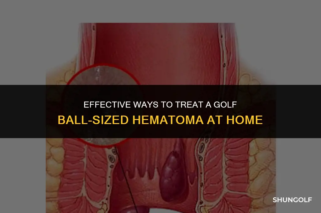 how to fix golf ball size hematoam