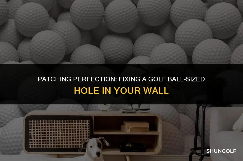 how to fix golf ball sized hole in wall
