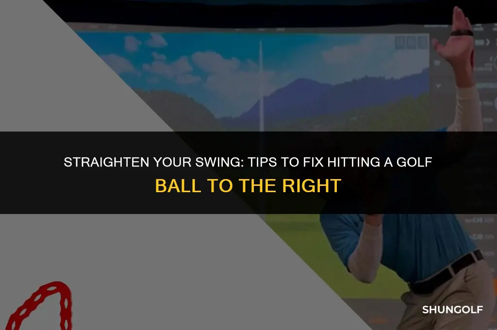 how to fix hitting a golf ball to the right