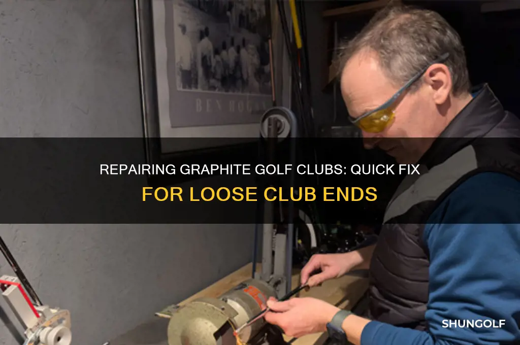 how to fix praphite golf clubs with ends coming off