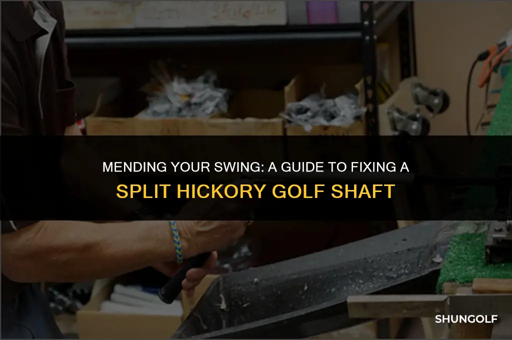 how to fix split hickory golf shaft