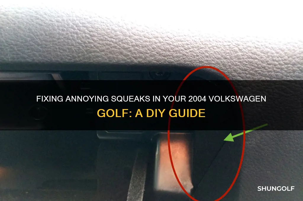 how to fix squeaks in my 2004 volkswagen golf