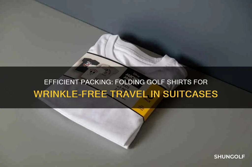 how to fold golf shirt in suitcase