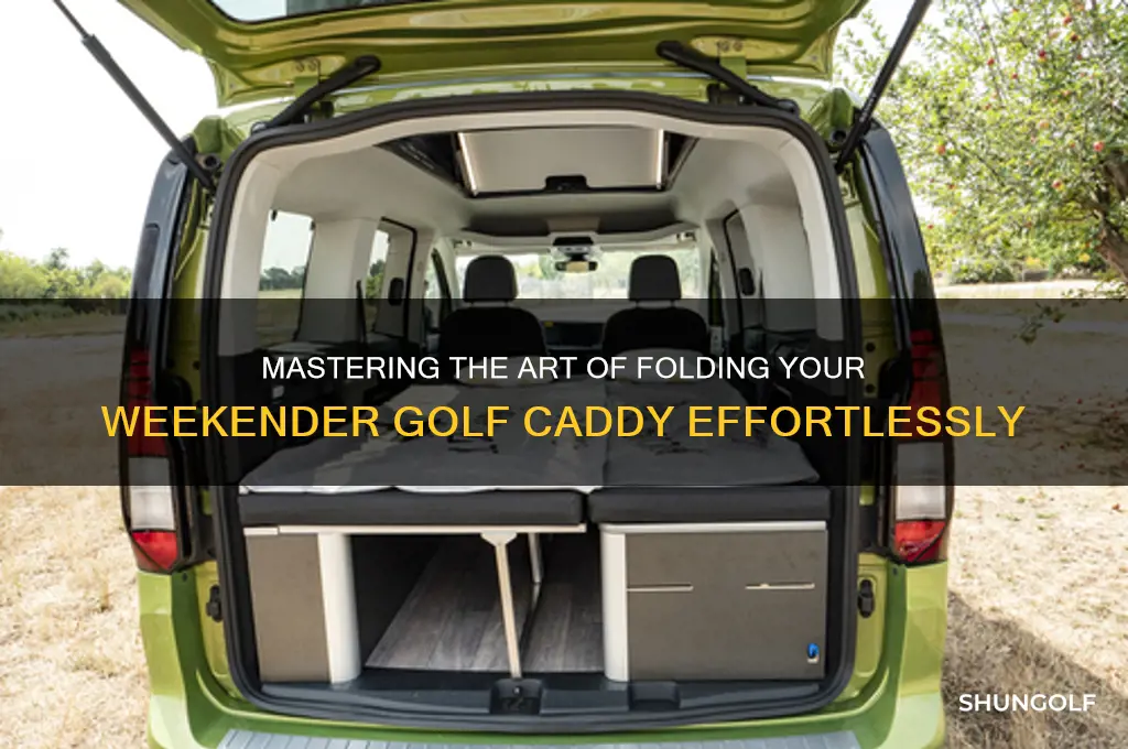 how to fold up the weekender golf caddy