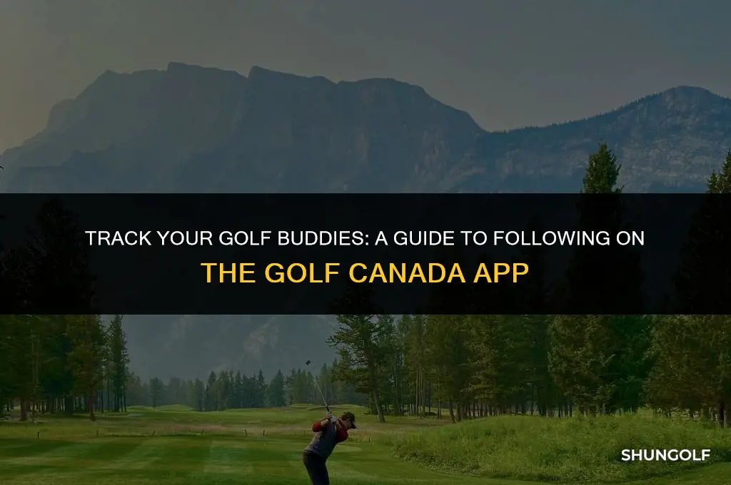 how to follow someone on golf canada app