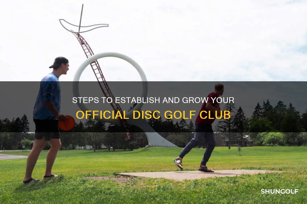 how to form an official disc golf club