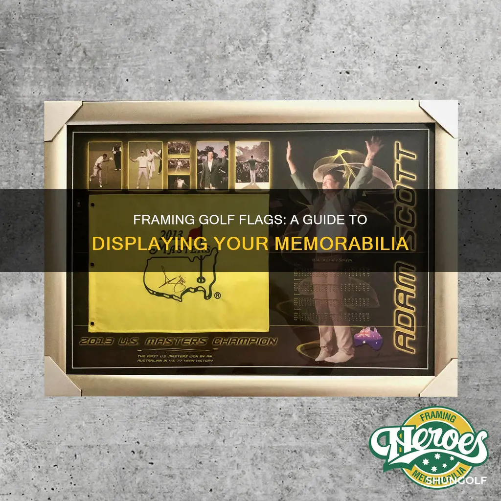 how to frame golf flag