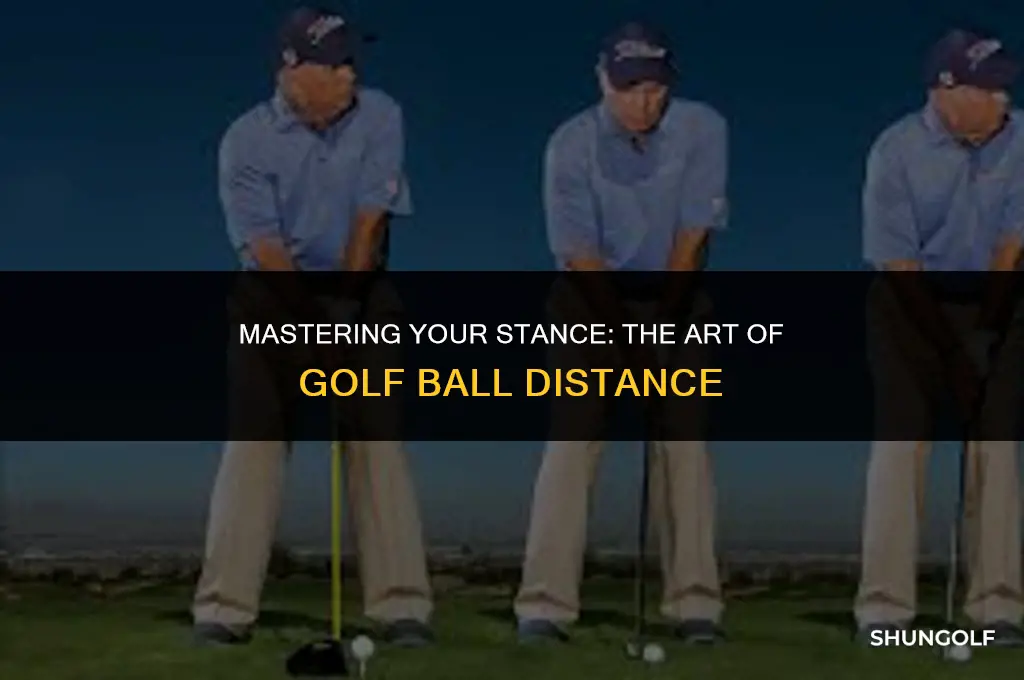 how to gauge how far to stand from golf ball