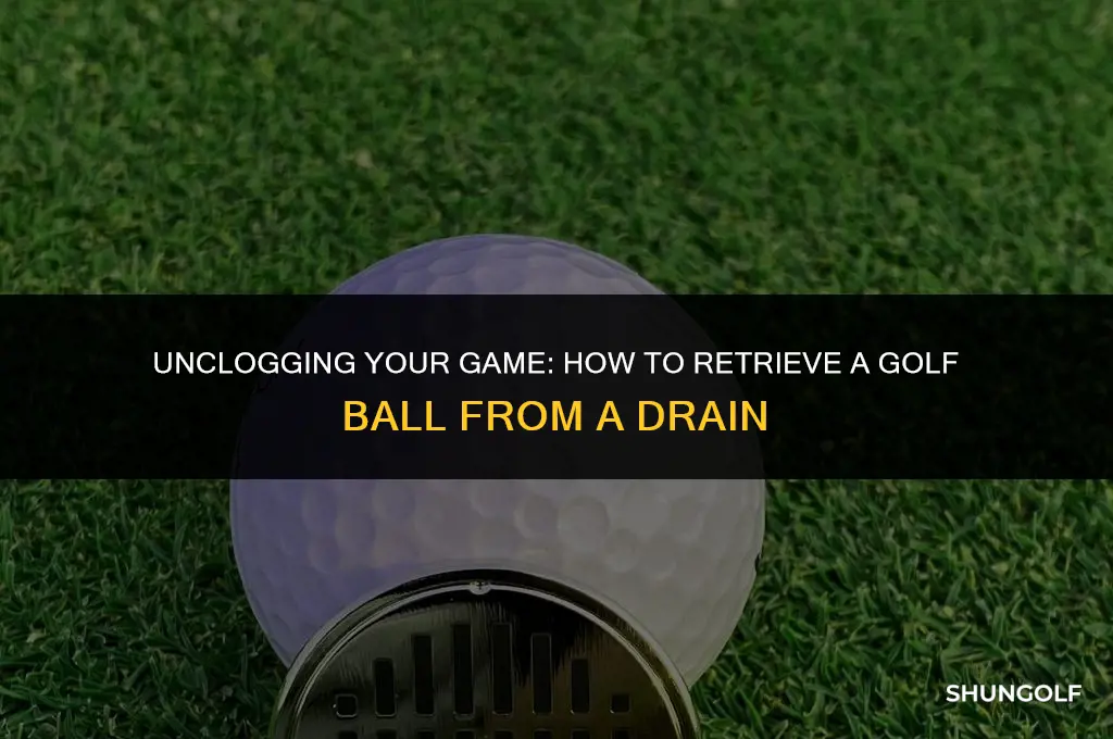 how to get a golf ball out of a drain