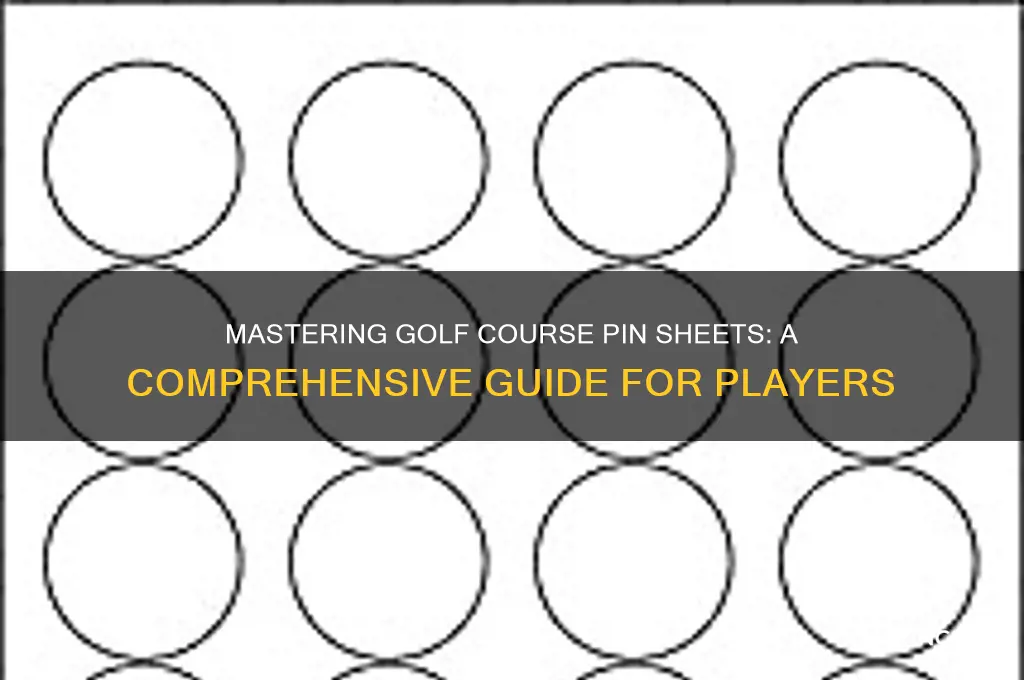 how to get a pin sheet for golf courses