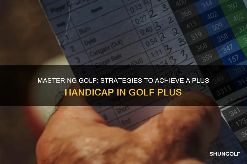 how to get a plus handicap in golf plus
