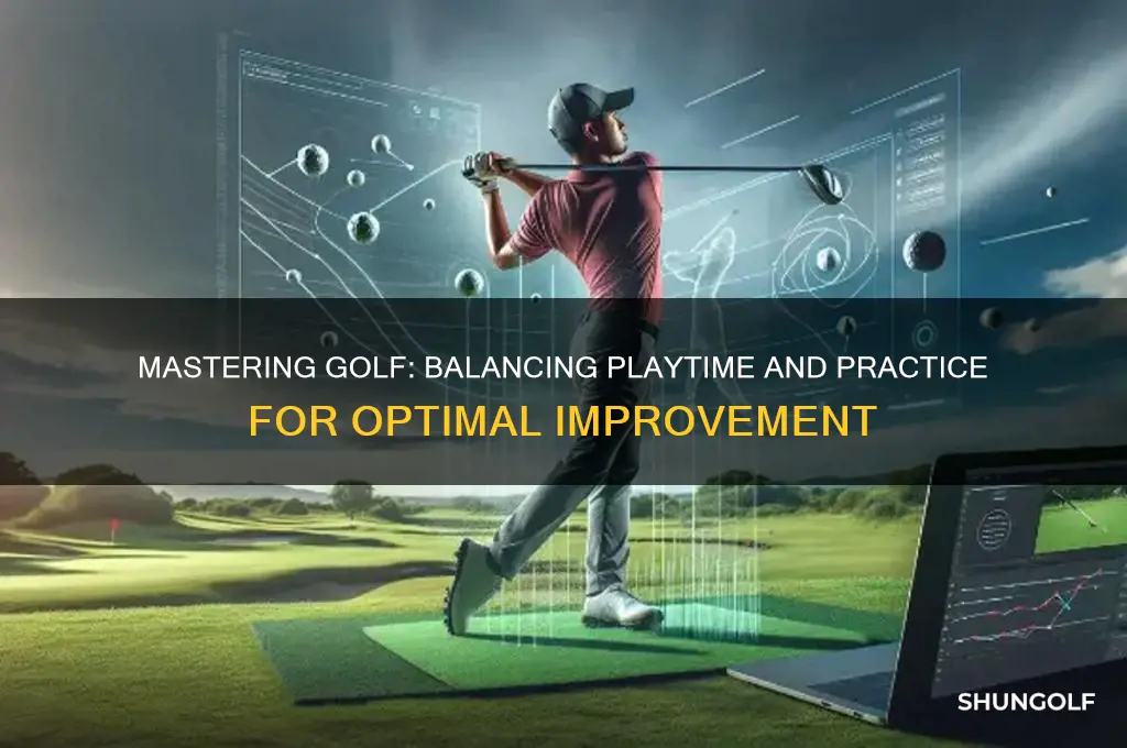 how to get better at golf playing vs practicing