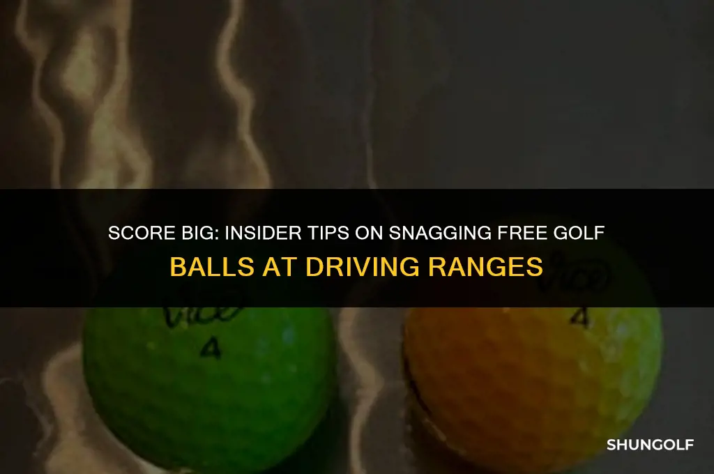 how to get free golf balls at a driving range