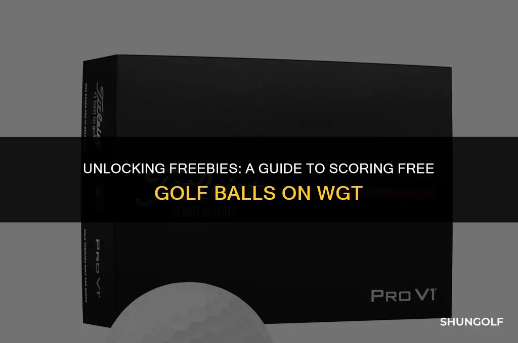 how to get free golf balls on wgt