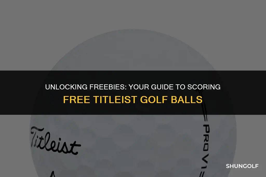 how to get free titleist golf balls