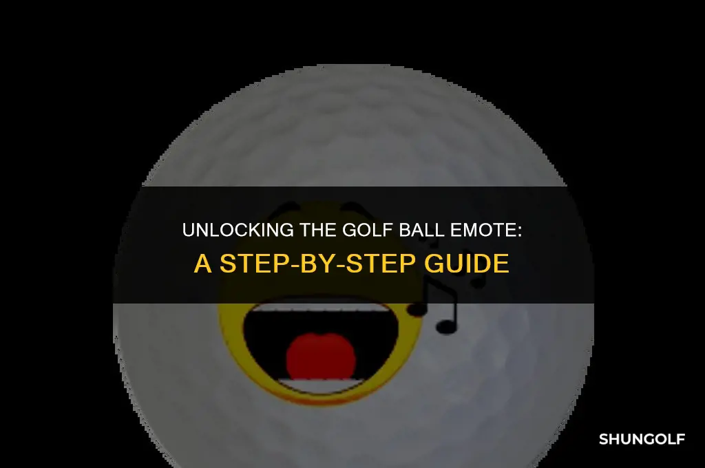 how to get golf ball emote