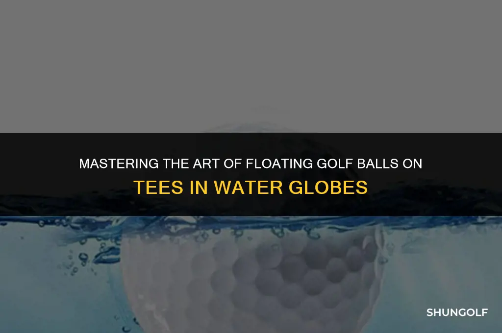 how to get golf ball on tee in water globe