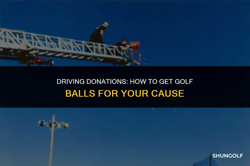 how to get golf balls donated