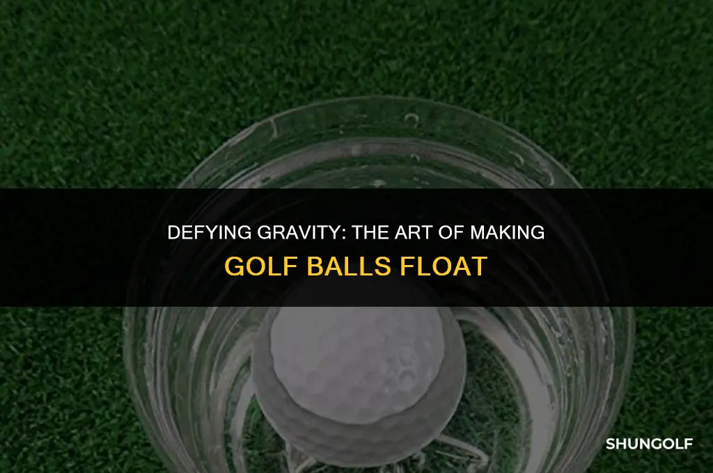 how to get golf balls to float