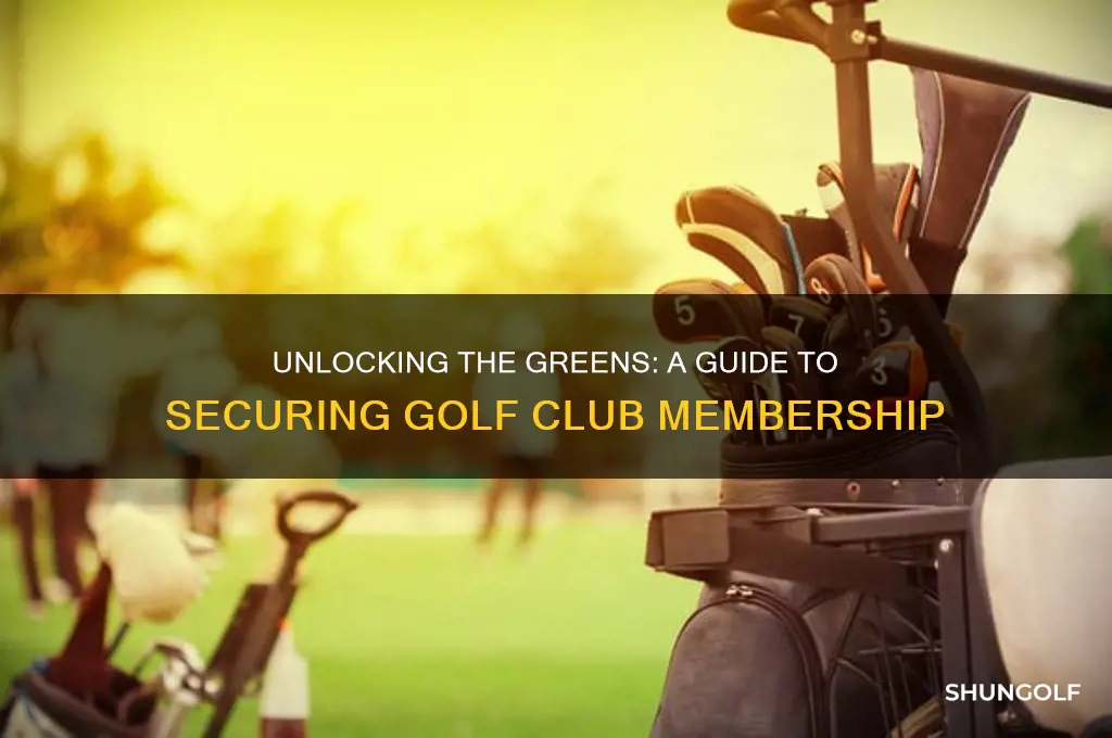 how to get golf club membership