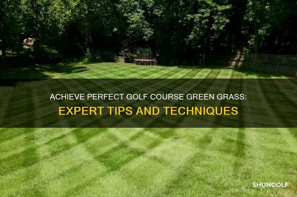 how to get golf course green grass