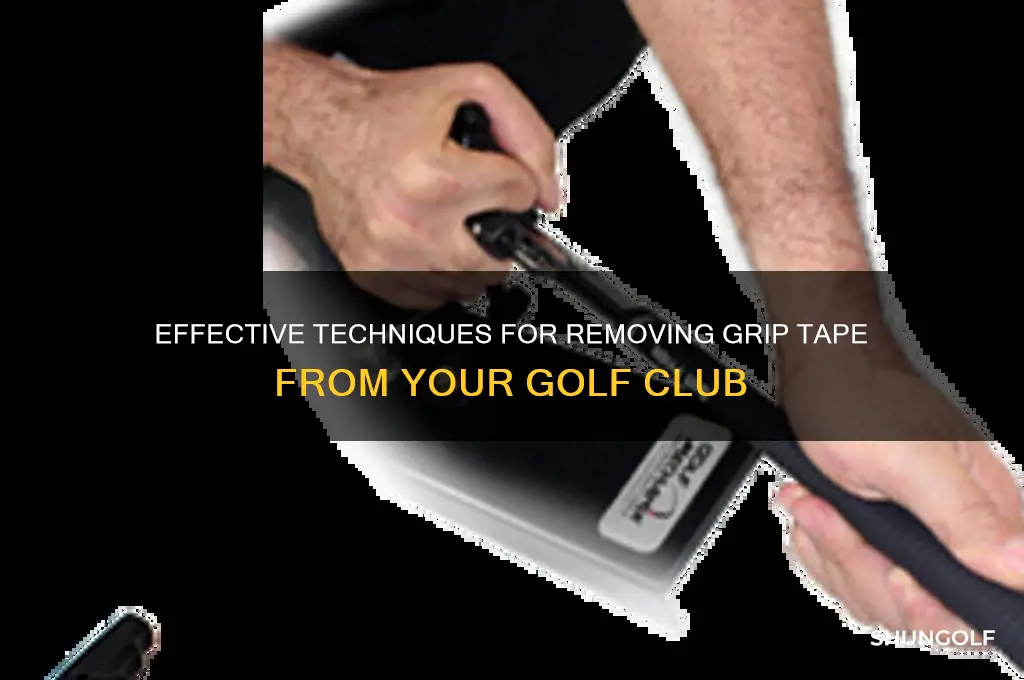 how to get grip tape off a golf club