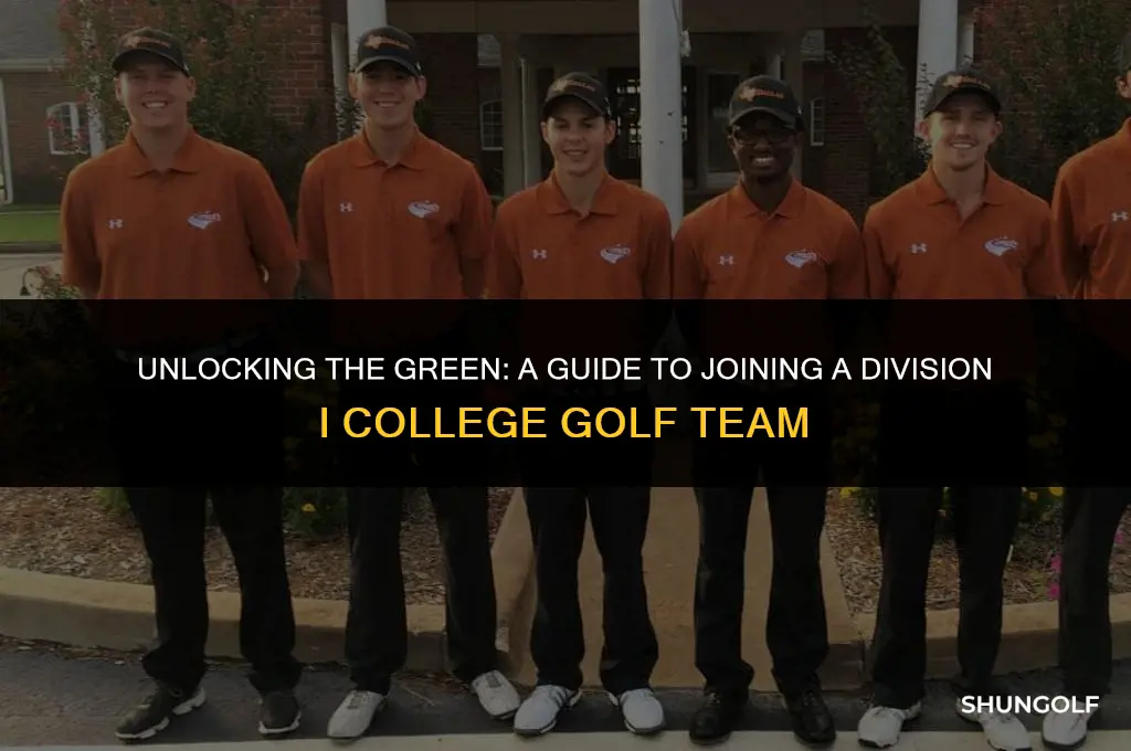 how to get into a d1 college for golf