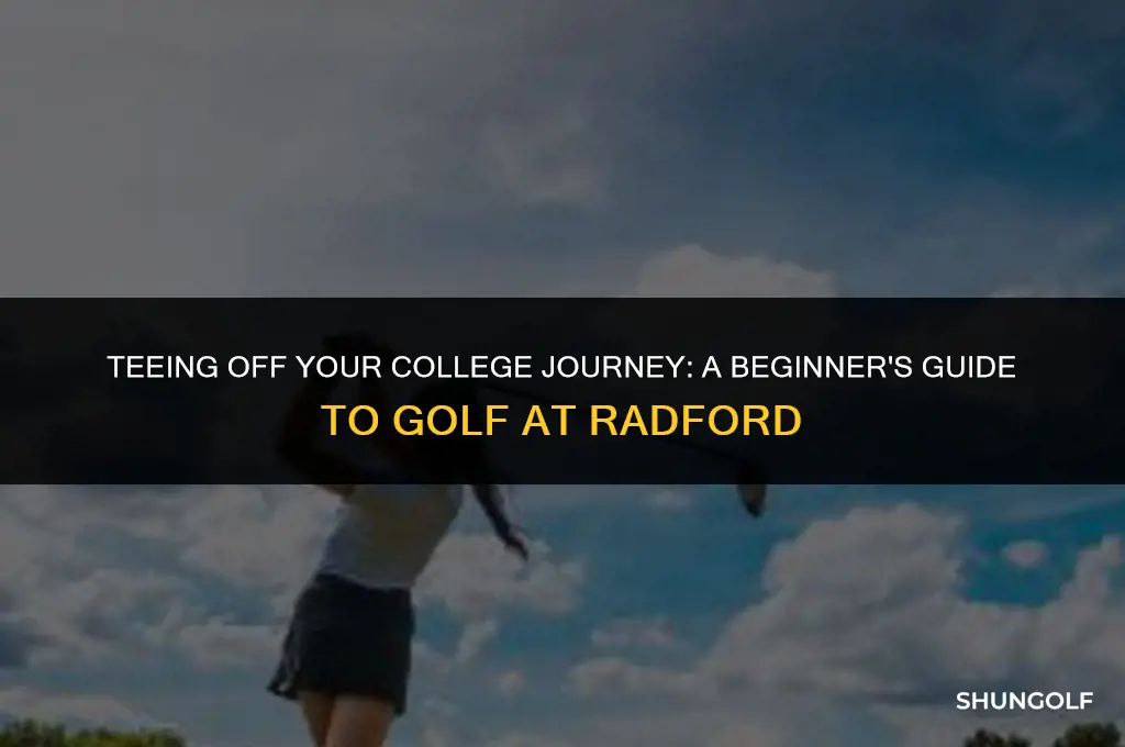 how to get into golf at college radford