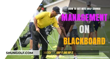 Mastering Golf Course Management: A Blackboard Guide for Aspiring Professionals