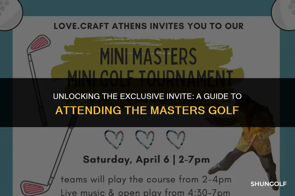 how to get invited to masters golf