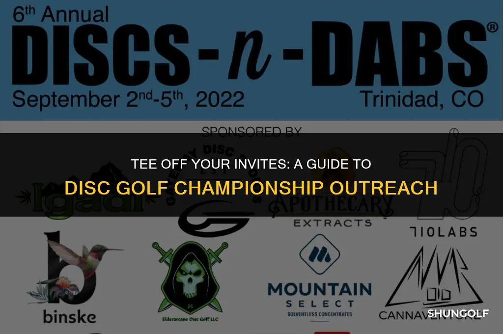 how to get invites sent out for disc golf championship
