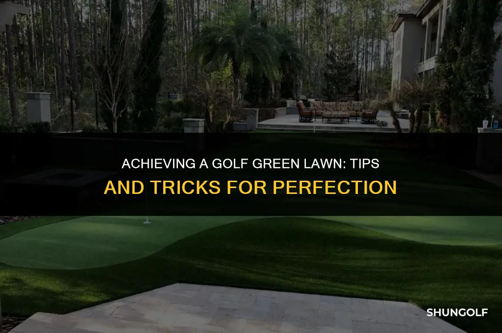 how to get lawn like a golf green