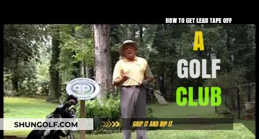 Effective Methods to Remove Lead Tape from Your Golf Club