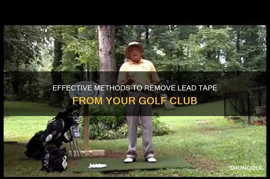 how to get lead tape off a golf club