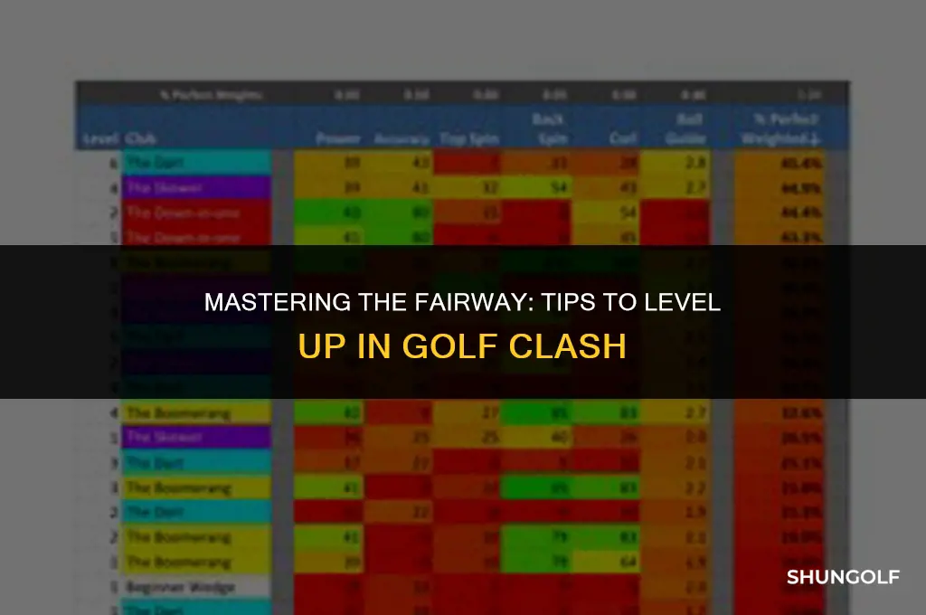 how to get level up in golf clash
